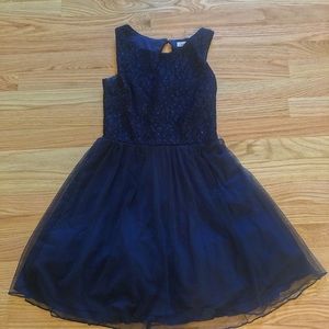 blue mini formal dress